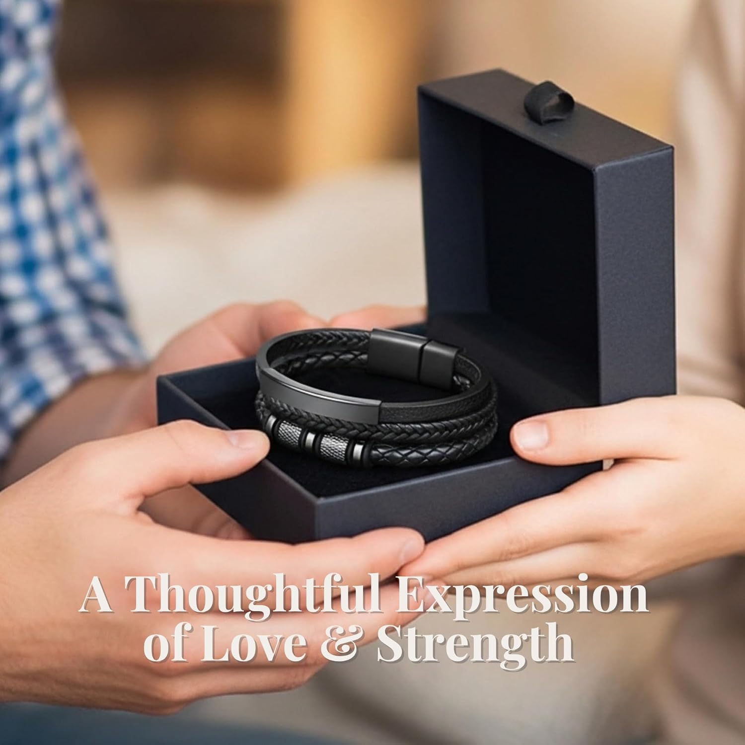 Solza Unisex Leather Bracelet – Adjustable Multi-Layer or Chain Link Design, 316 Stainless Steel & Genuine Leather, Fashion Jewelry Accessory for Men and Women