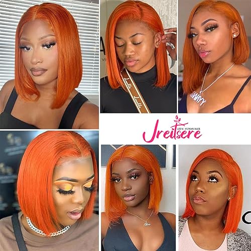 Miniatura 6 de Pelucas de cabello humano con encaje frontal HD #4, sin pegamento, color chocolate, natural, estilo Bob, pelucas frontales de 13 x 4, pelucas de