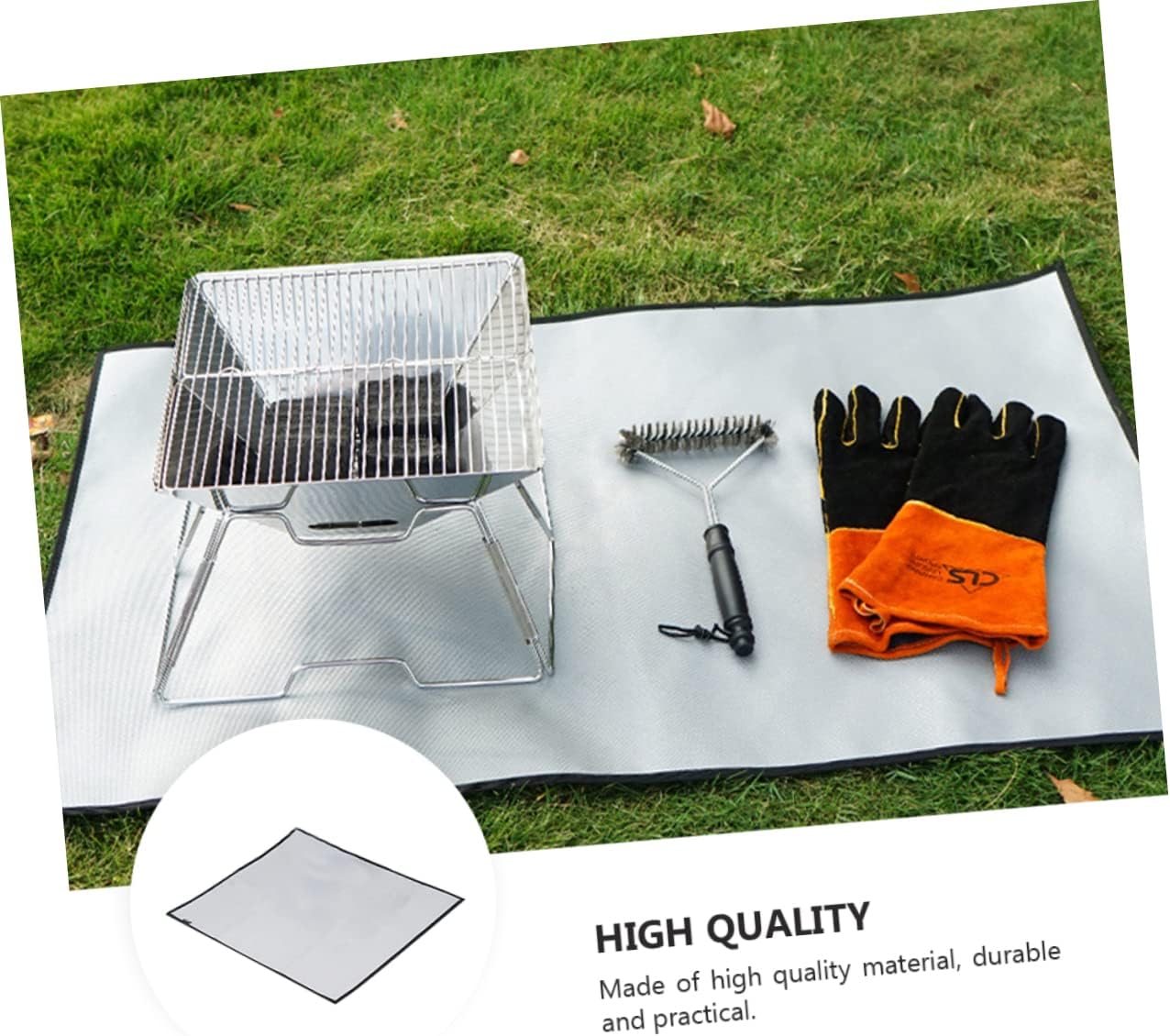 Retardant Fire Blanket Picnic Food Mat Hot Pot Pad Barbecue Accessories Heatproof Emergency Mat