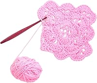 Vista 2 de Divit Shilp Streamline - Ganchos de ganchillo con mango ergonómico Aguja de tejer de madera de corazón morado de 7 pulgadas, tejido de hilo