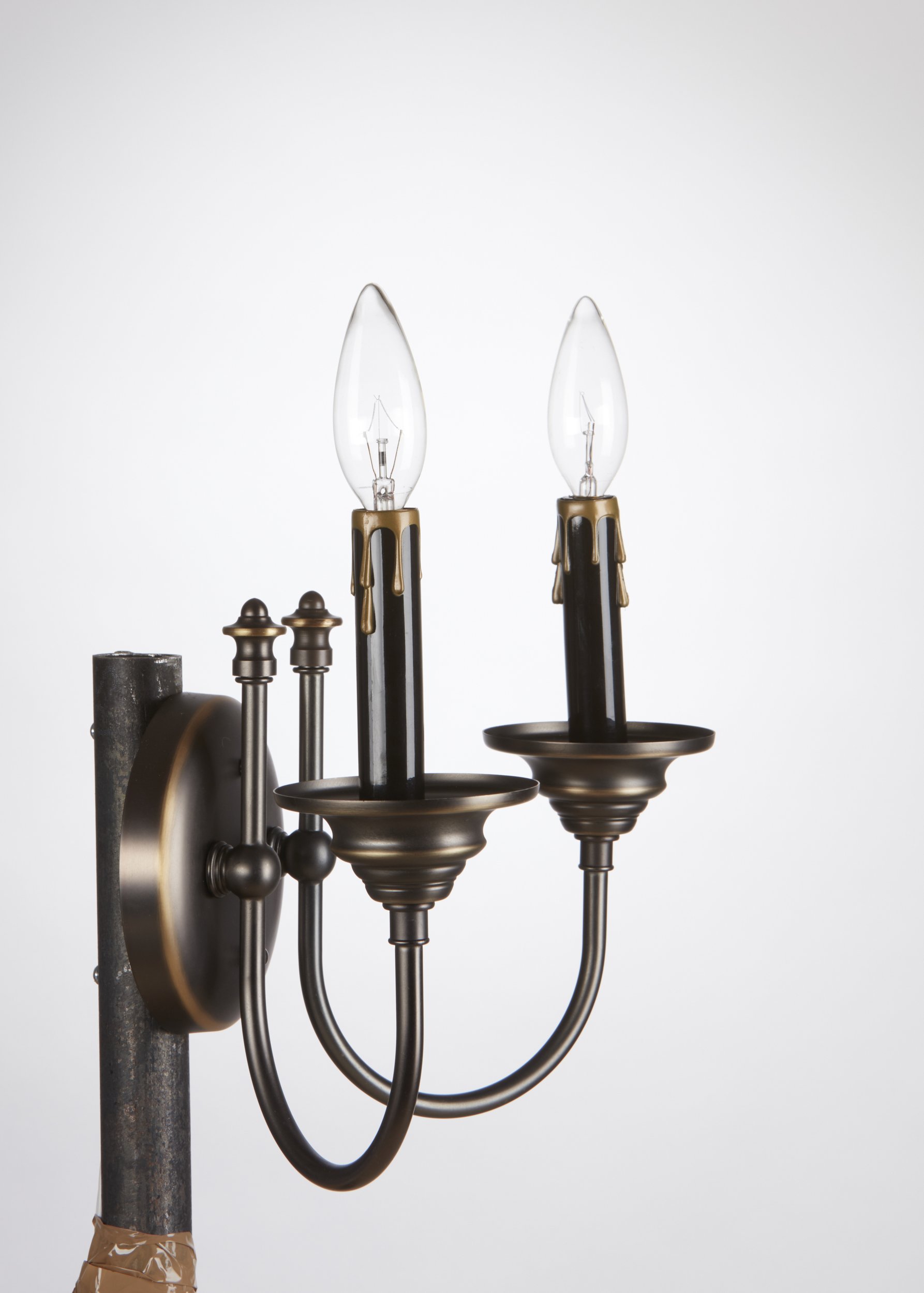 Upgradelights Black & Gold Fibre Drip Candle Cover Socket Covers (3/4 Inch Diameter Sleeves)