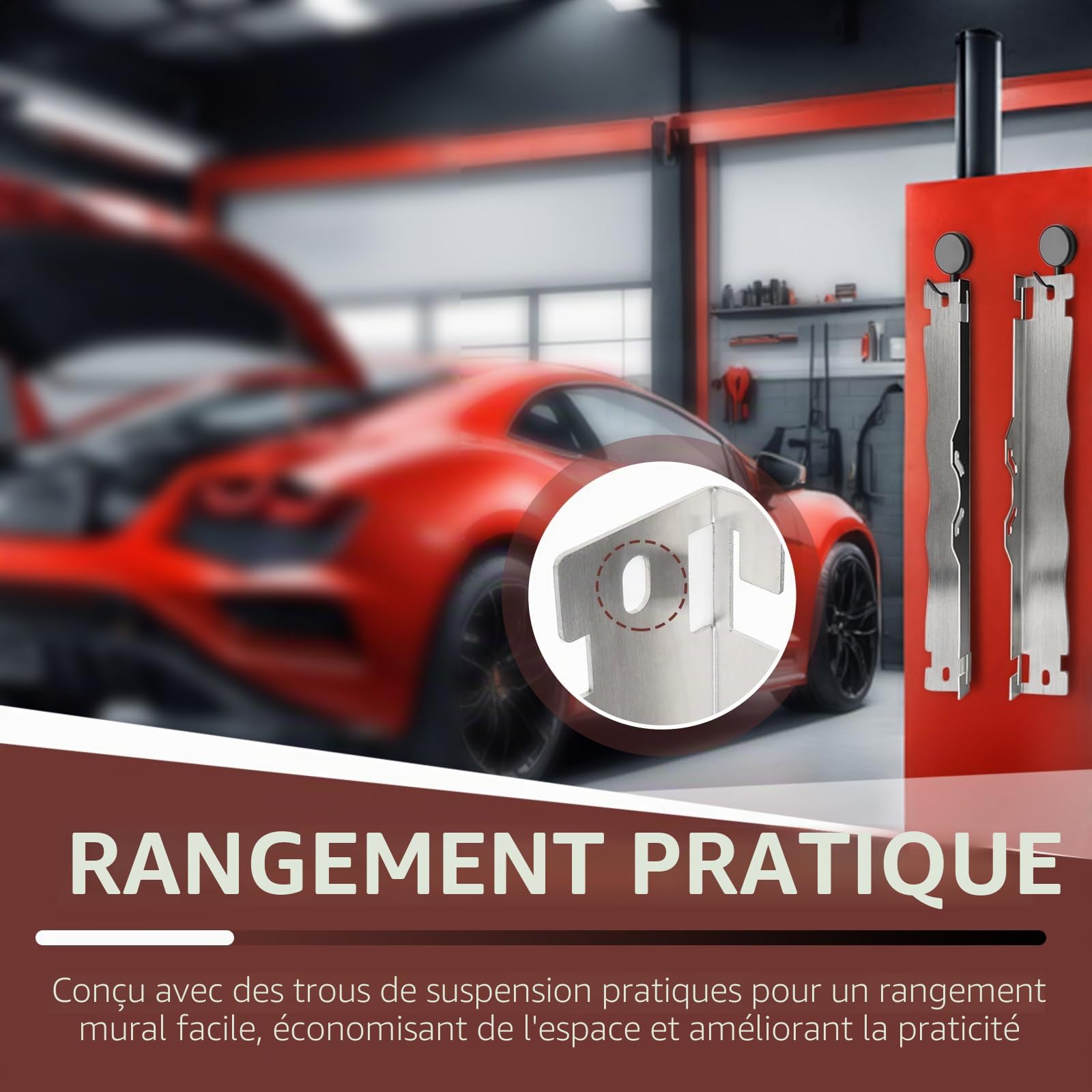 LIROPAU Outil de Parallélisme des Roues Paquet de 2 Plaques d'outils d'alignement des Orteils Robustes, d'outils d'alignement de Roues en Acier Inoxydable pour Voitures, Utilitaires & Camions
