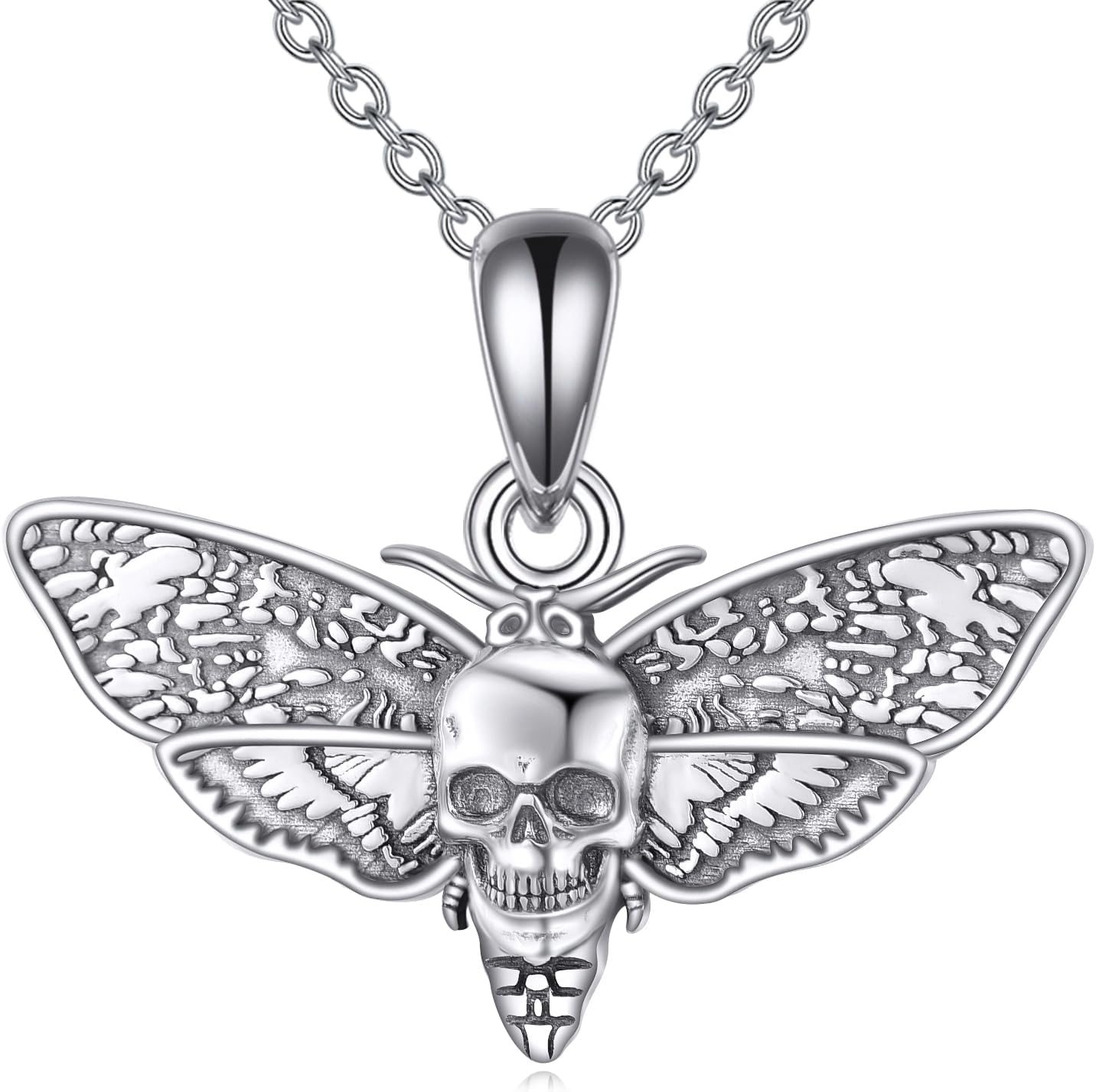 URONE ハロウィンネックレス スターリングシルバー バット/マザーネックレス 楽しいハロウィンジュエリーギフト 女性用, スター