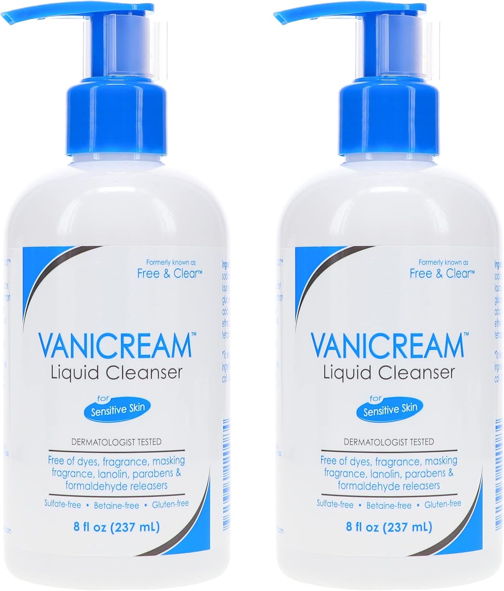 Free and Clear Liquid Cleanser, 8 Ounces each, Pack of 2
