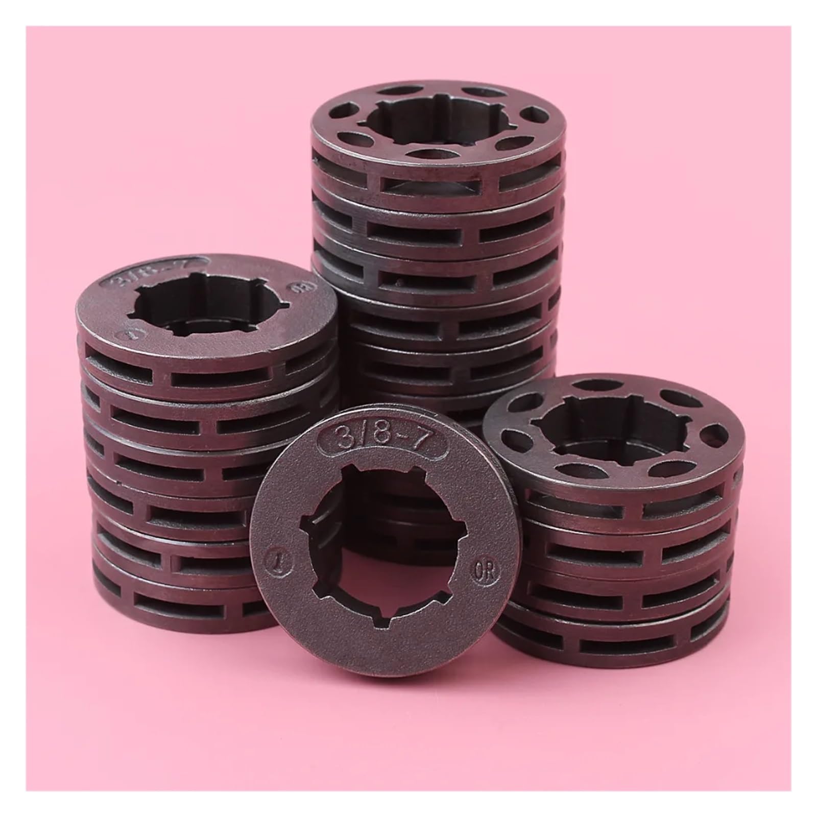 Lote de 20 piñones for Motosierra 028, 034, 029, 036, 039, MS290, MS310, MS360, MS390, Paso de 3/8", 7 Dientes, Estriado pequeño de 19 mm.