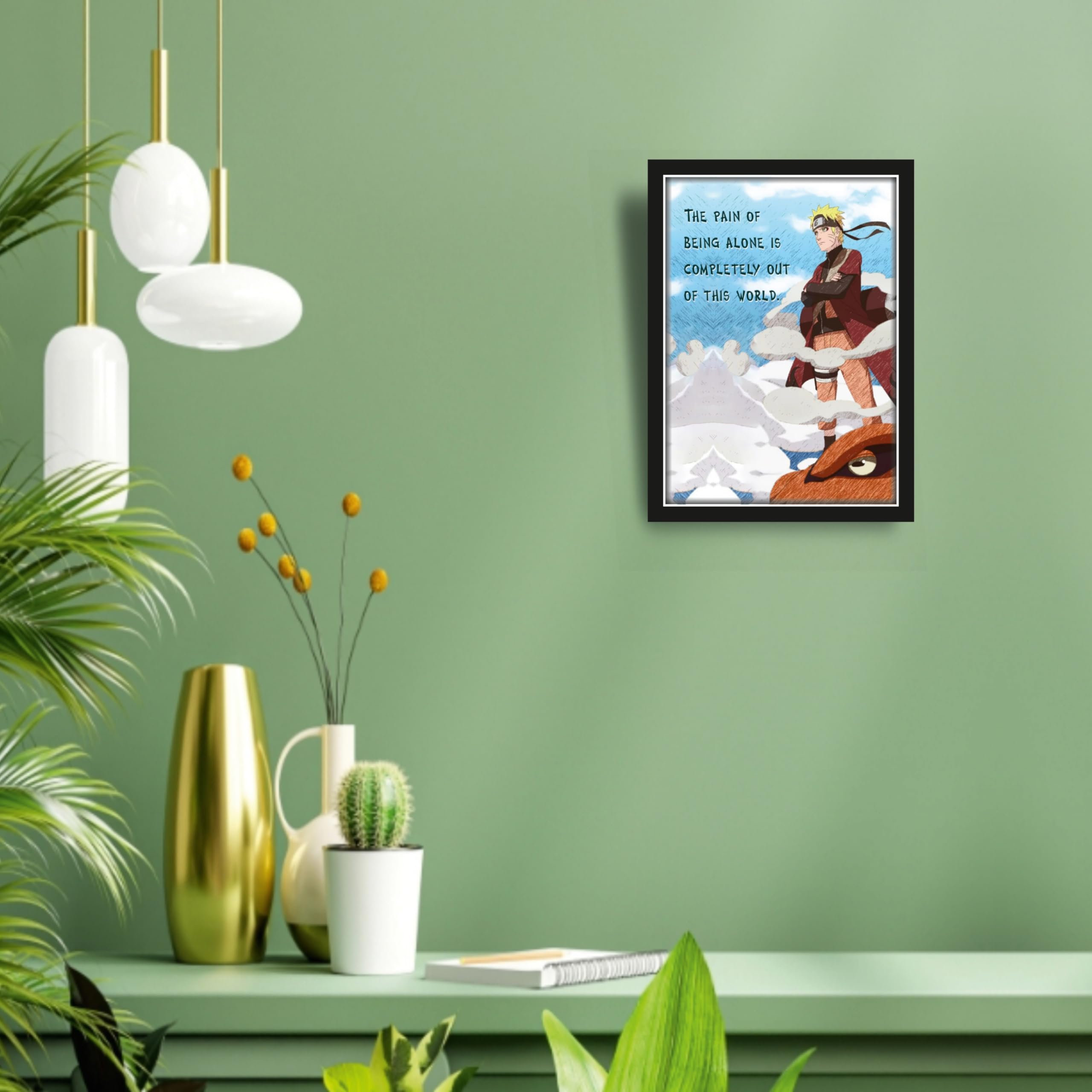 Naruto Uzumaki The Pain of Being Alone Quote Photo Frame – 9.25 x… – view 2