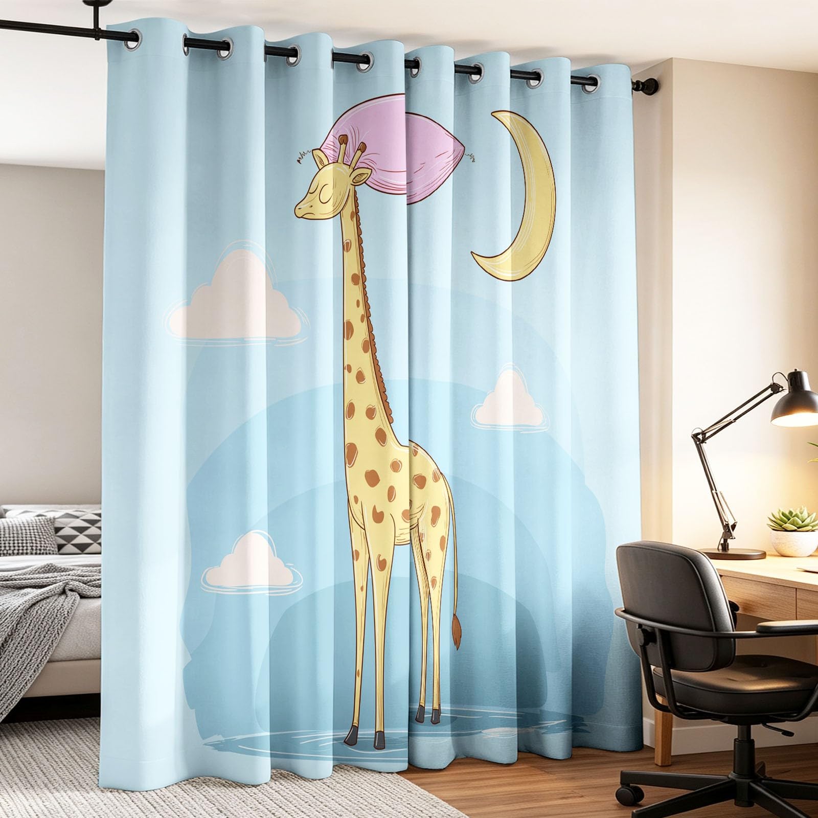 2er Set 245 x 140 cm 100% Blickdicht Kinder Frische Früchte Vorhänge