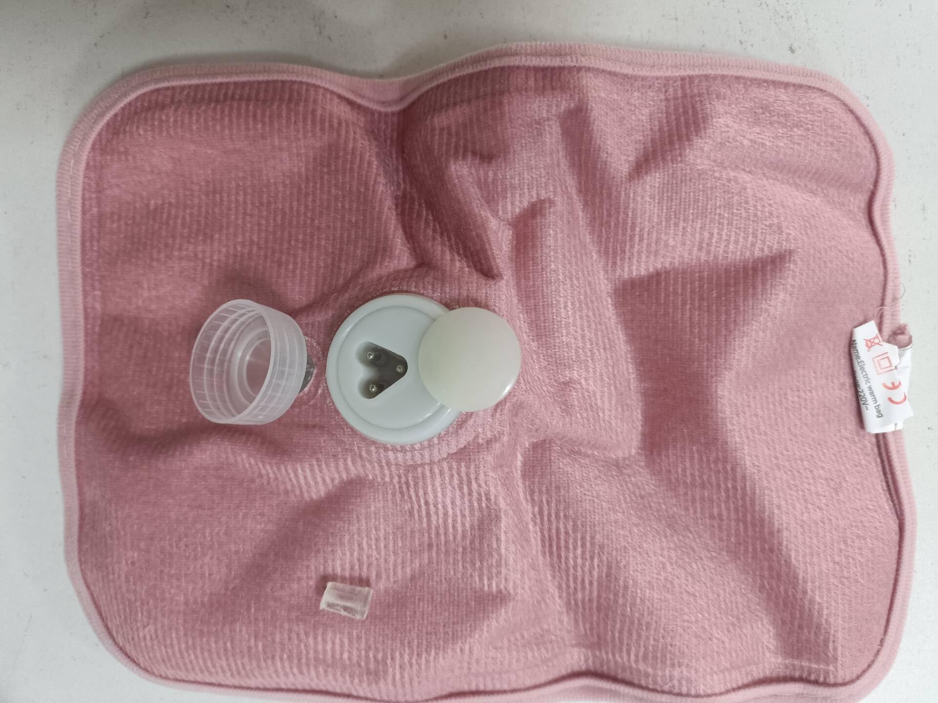 Bolsa de Agua Caliente Eléctrica,Bolsa De Agua Caliente Con Funda,Saco Calienta Camas Portátil,Recargable Portátil,A Prueba De Fugas,Mantiene El Calor Durante Mucho Tiempo (Rosa)