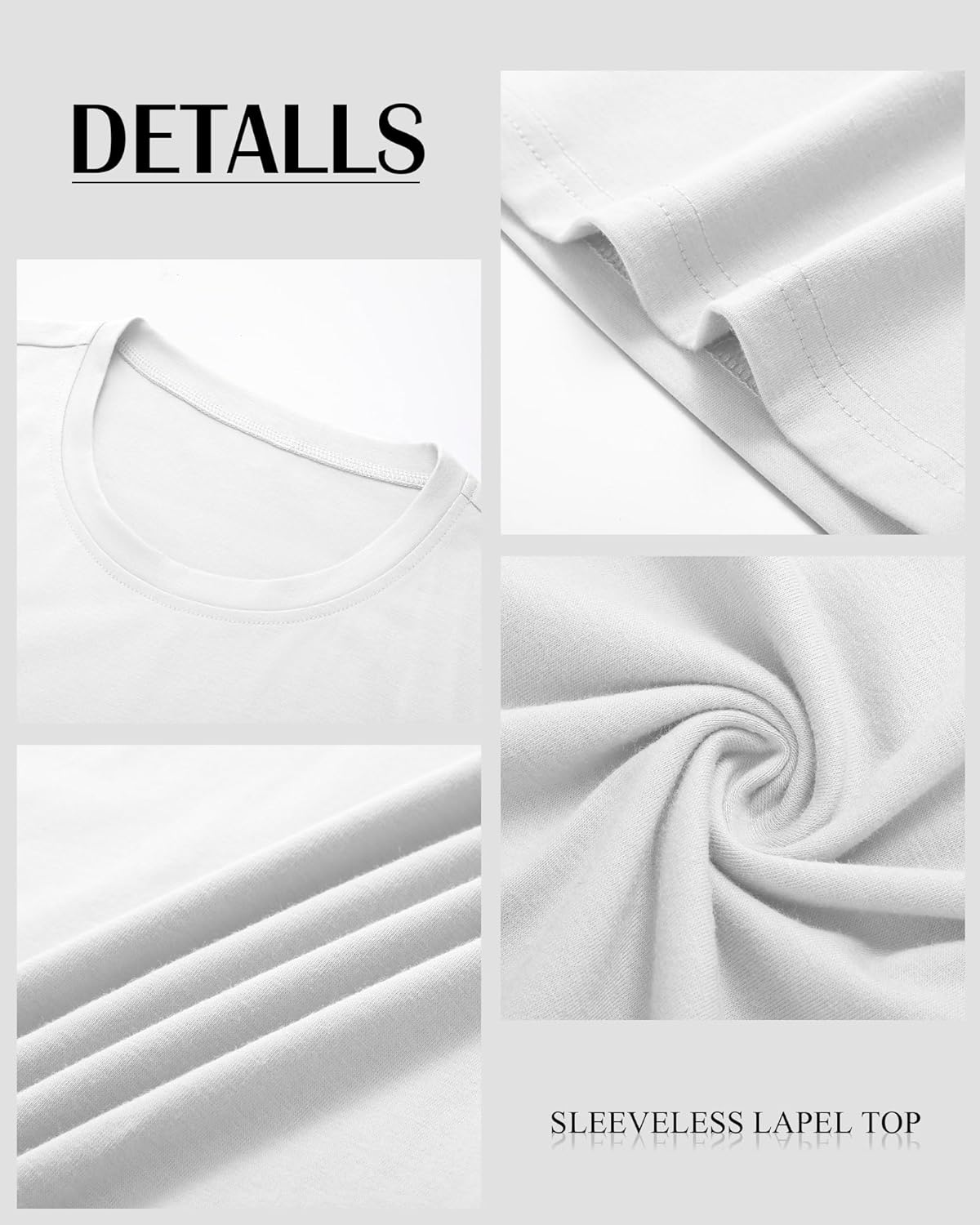 Ficerd 3 Pack Men's Big Tall Tank Tops, Cotton Moisture Wicking Muscle Shirts Sleeveless Solid Color Basic Tee Shirts - Image 6