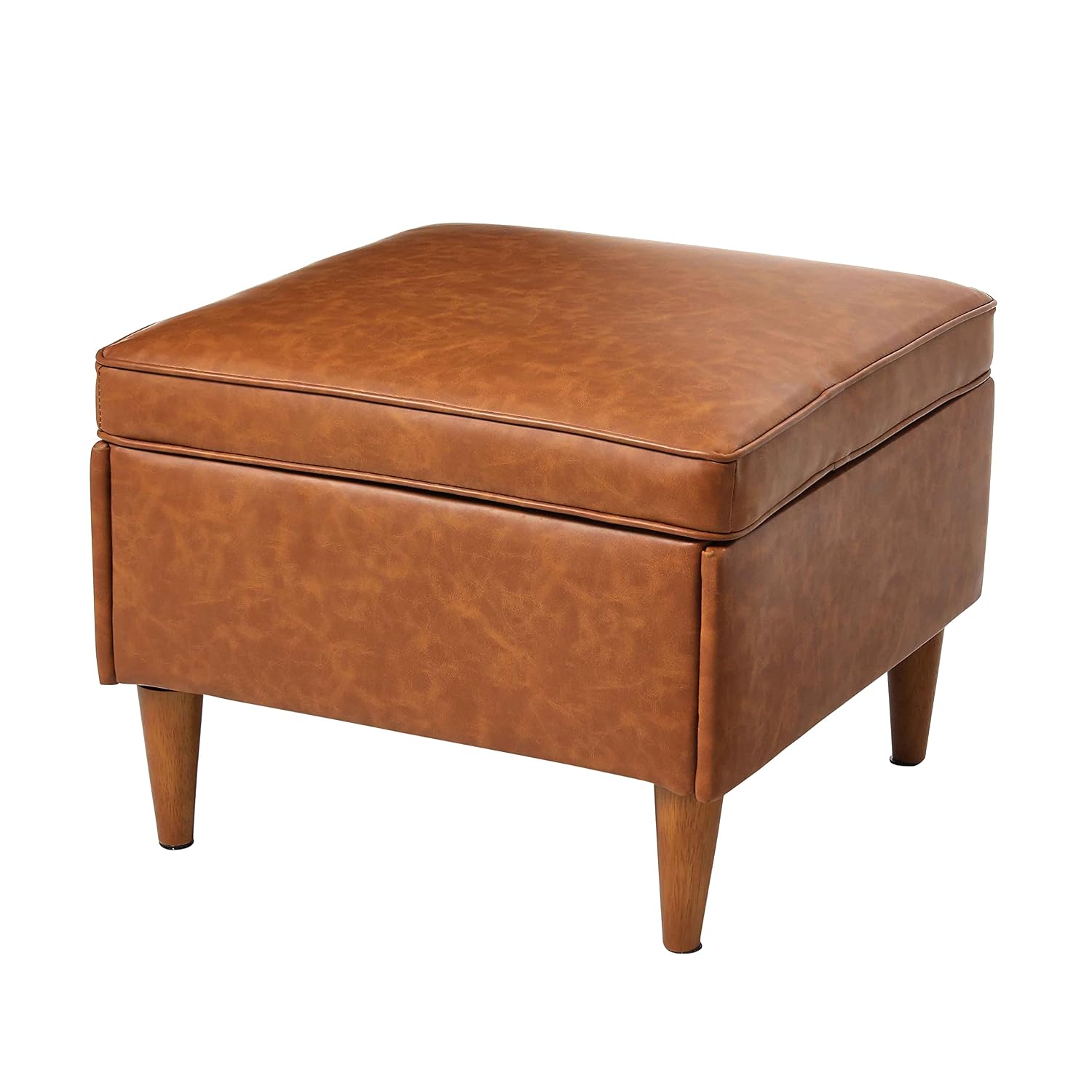 Creative Co-Op Atley, Cognac Vegan Leather Storage Ottoman - Review, Price and Buying Guide