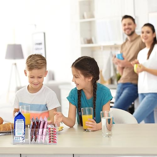 Miniatura 4 de Puricon Paquete de 4 cubos de organización y almacenamiento de despensa para cocina, nevera, encimera, gabinete, con organizador de bebidas para