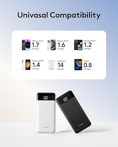 Miniatura 4 de Cargador de teléfono portátil, cargador portátil de 10000 mAh con cables integrados, paquete de batería esencial de viaje compatible con iPhone,