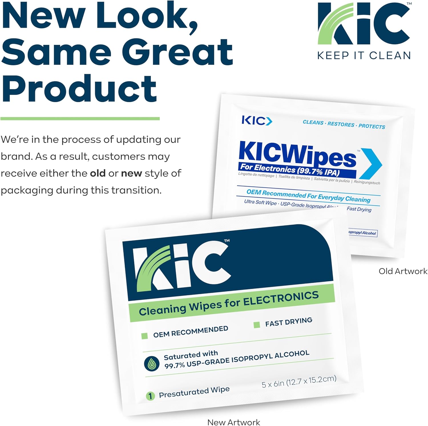 KICTeam - Electronic Cleaning Wipes (100 Wipes) - NSF Certified Tech Wipes for Electronics- Presaturated with 99.7% Isopropyl Alcohol