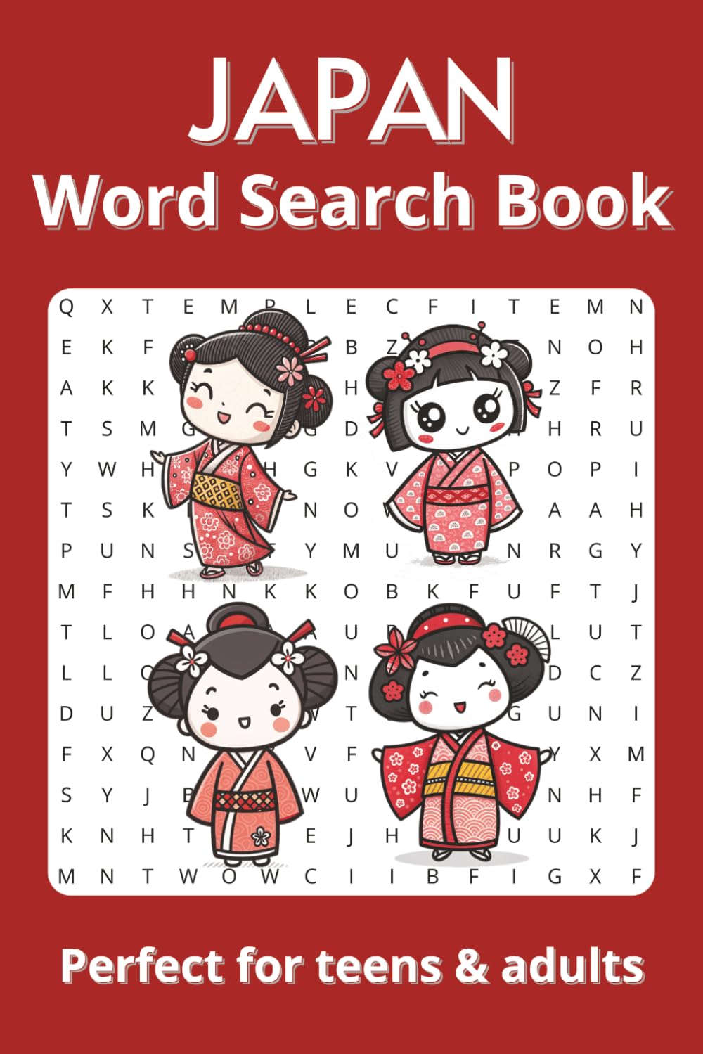 Japan Word Search Book: Learn Japanese Vocabulary While Having Fun – Hiragana, Katakana & Common Words with 50+ Relaxing Word Search Puzzles (Solutions Included)