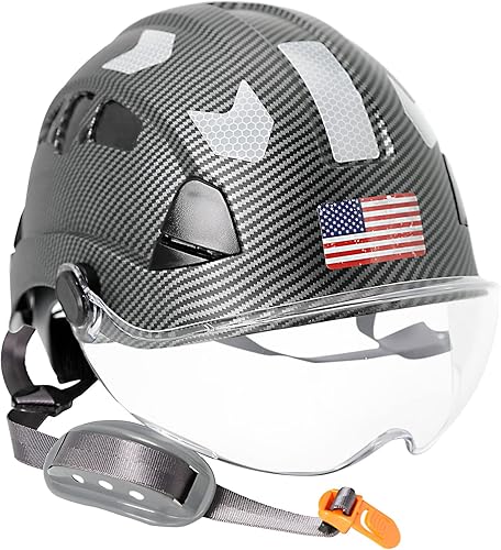 AOLAMEGS Casco duro de construcción con visera  Casco de seguridad ABS ANSI Z89.1, casco de seguridad ABS ANSI Z89.1, cascos para adultos para