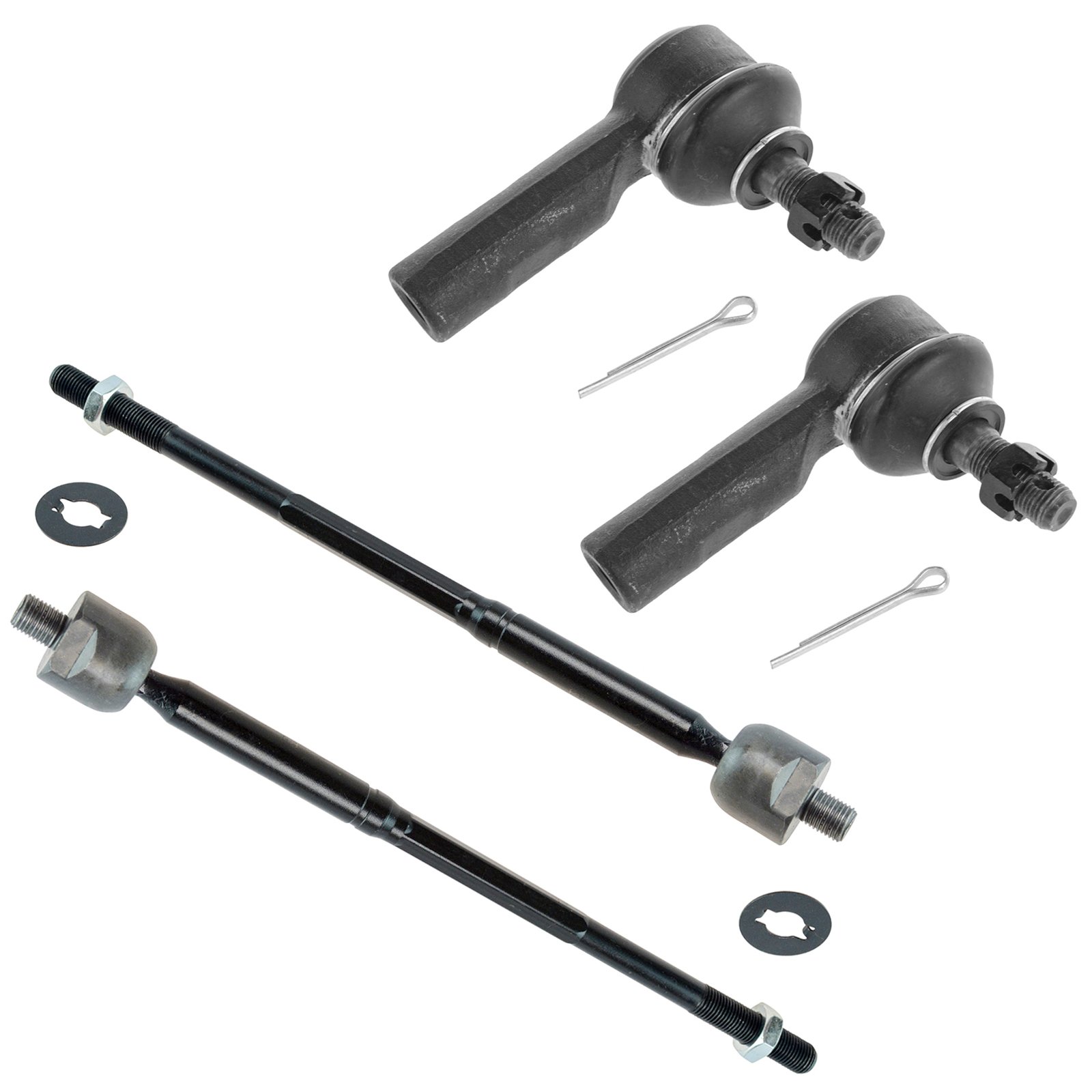 TRQ Front Tie Rod Set Compatible with 2004-2006 Scion xA xB 2003-2005 Toyota Echo