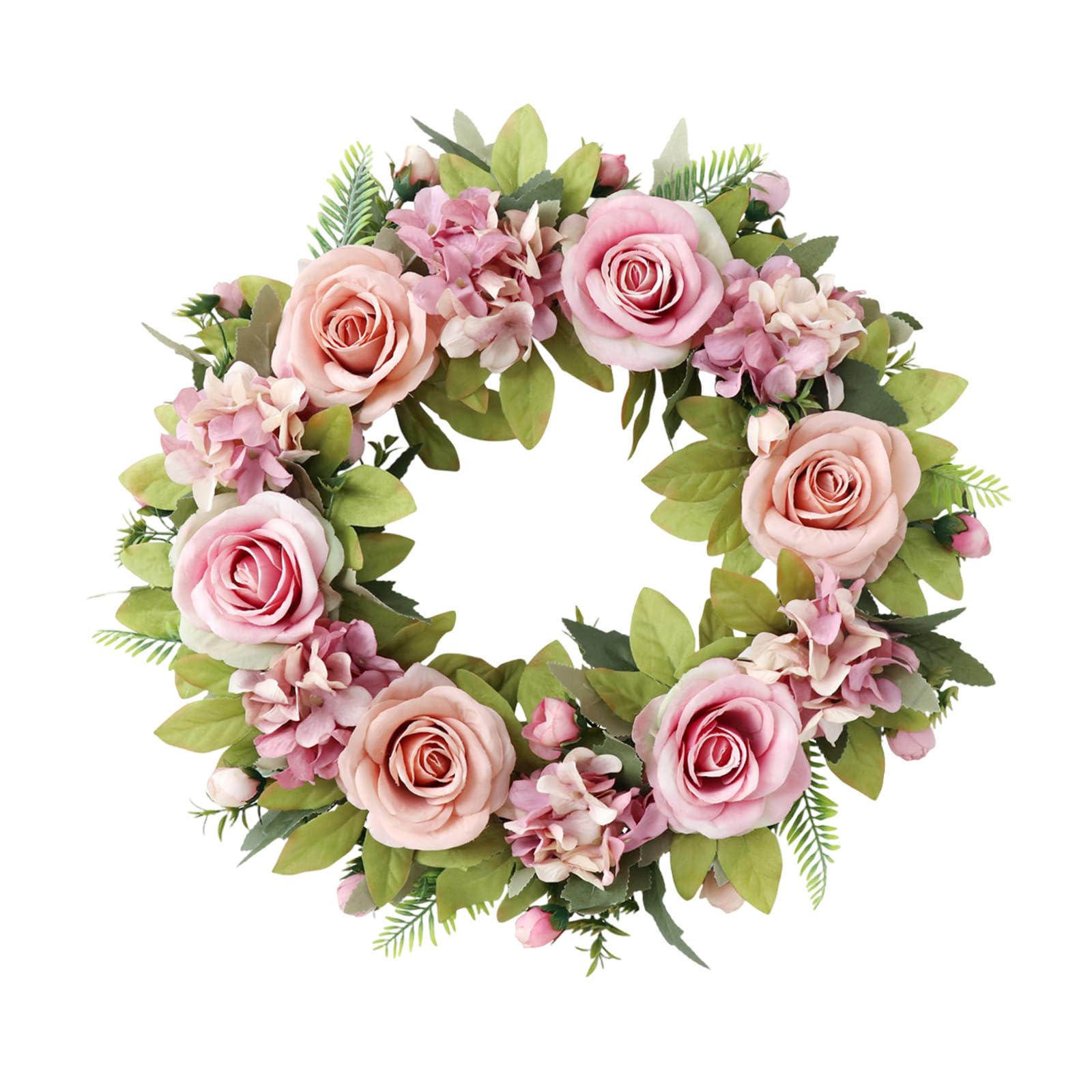 Jazuaiao Realistic Rose and Wreath for Home and Decoration Adds Vibranting Color to Any Setting Daily Casual Wear Door Decoration