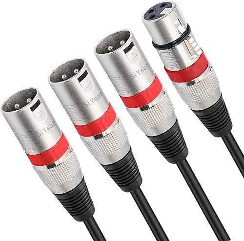 Miniatura 18 de SiYear Cable divisor XLR - XLR macho a doble hembra de 3 pines, cable divisor de micrófono equilibrado, adaptador de audio (19.7 in/1.5 pies)