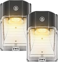 Vista 16 de CINOTON Luminaria LED de Pared de 26W con Sensor de Anochecer a Amanecer, 3CCT 3000K/4000K/5000K, 26W/18W/13W Conmutable, [100-277Vac] IP65