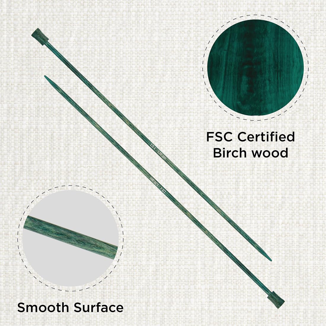KnitPro Dreamz Single Pointed Needles 12" (30cm), Aquamarine, 3.50mm - Image 2