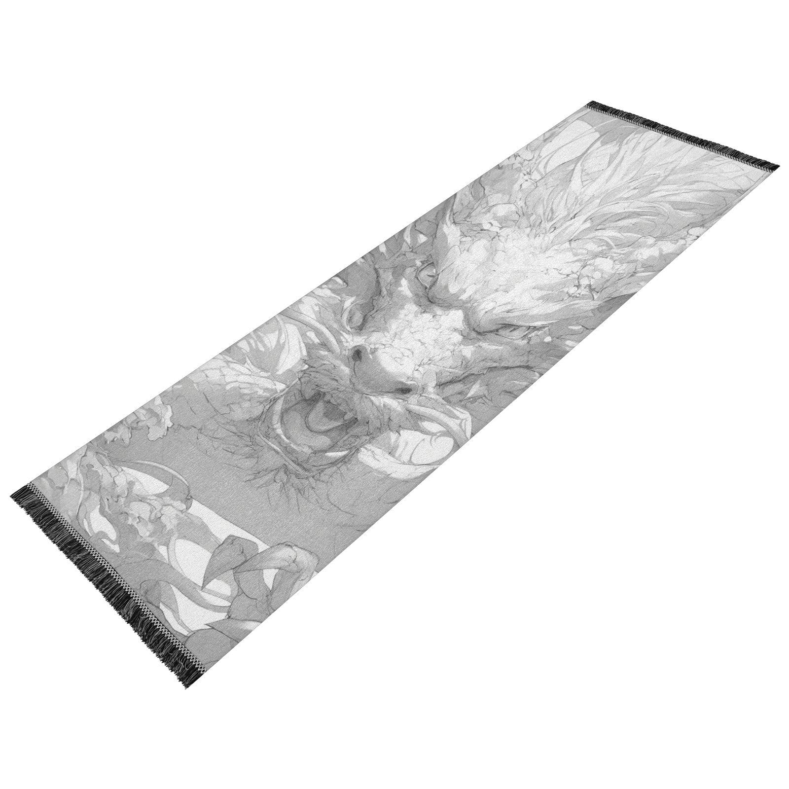 Tapis de couloir avec pompons pour sublimer la décoration de votre buanderie