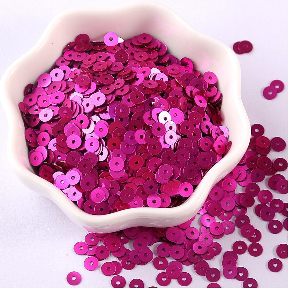 120000Pcs 2mm Round Flat Loose Sequins - Bulk Glitter Crafts Supplies for Sewing, Embroidery, DIY Art & Home Decoration