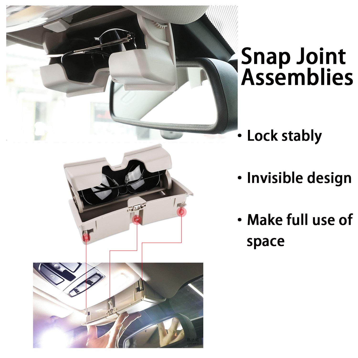 Porta Occhiali Per Auto Alfa Romeo - Custodia In Pelle Da Visiera, Design Magnetica - Foto 10