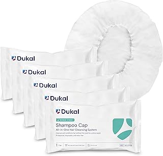 Dukal SC3756-5 Redi-Wash Rinse-Free Shampoo Cap, Pack of 5