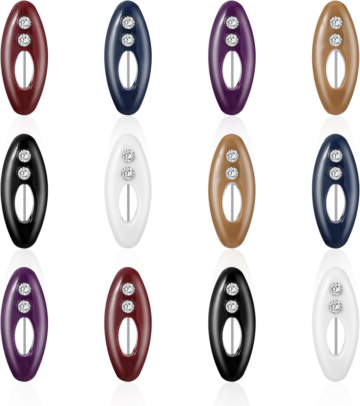 Tyqour 12Pcs Hijab Pins Clips for Women Colorful Scarf Safety Pins Plastic Cover Hijab Pin for Women Muslim Girls