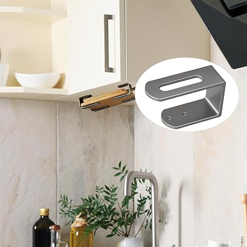 Miniatura 2 de Soporte para tabla de cortar debajo del gabinete, 4 piezas, soporte para tabla de cortar, tapas de ollas, estante de almacenamiento de acero