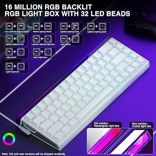 Miniatura 3 de AULA Hero 68 HE 60% Teclado para juegos con cable, interruptor magnético de efecto Hall con accionamiento ajustable, modo de disparo rápido, tasa de