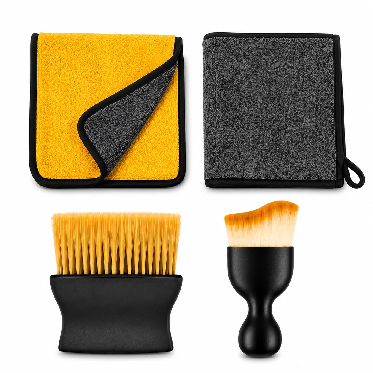 Neovida 4 PCS Microfiber Car Duster Kit Interior & Exterior Car Cleaning Detailing Tool Scratch & Lint Free, Pollen Removing Extendable Long Handle Duster for Car & Motorcycle car (Duster Kit) (4)-image-2