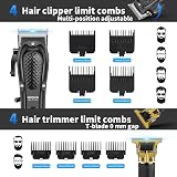 HIENA PRO Tondeuse à cheveux pour homme, sans fil, tondeuse à cheveux, tondeuse à barbe, rasoir à lames, kit complet de rasage et de coupe de cheveux électrique (3 pièces) - 2
