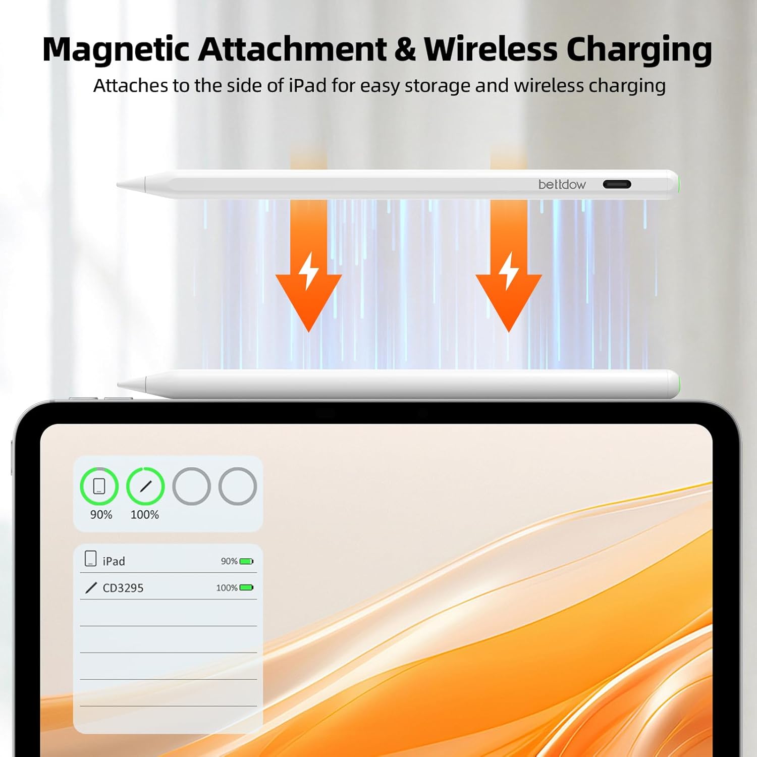 Magnetic attachment and wireless charging for the stylus pen