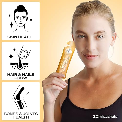 Miniatura 7 de Bolsa líquida de colágeno marino con ácido hialurónico y vitamina C  para cabello, piel, uñas y articulaciones  12,000 mg de colágeno hidrolizado de