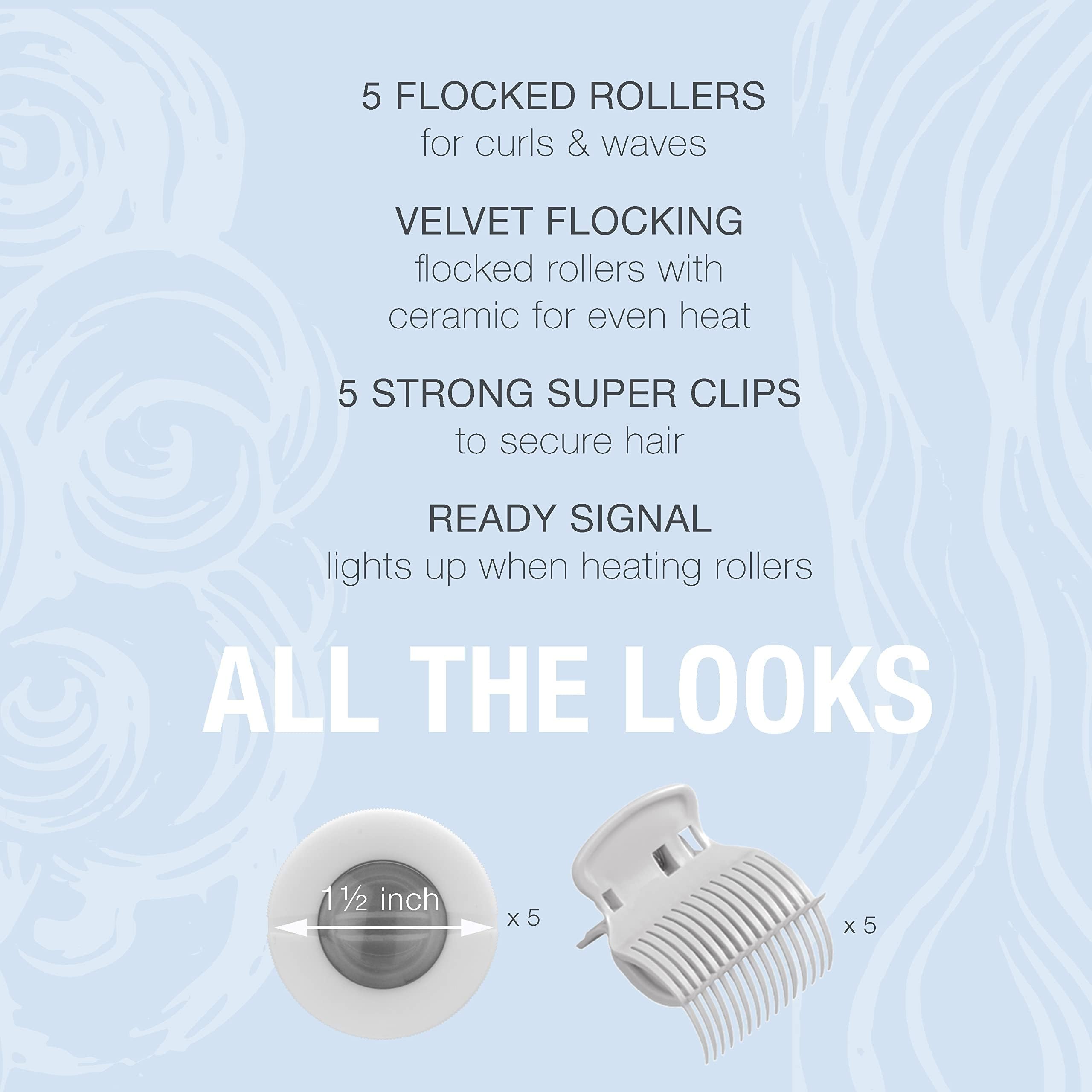 Conair Jumbo Ceramic Hot Rollers Hair Setter with Clips