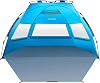 OutdoorMaster Pop Up 3-4 Person Beach Tent X-Large - Easy Setup, Portable Beach Shade Canopy Folding Sun Shelter with UPF 50+ UV Protection Removable Skylight Family Size