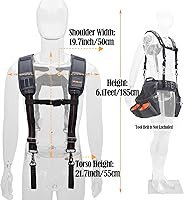 Vista 7 de WELKINLAND Tool belt suspenders for men, Nail bag suspenders, Tool bag construction suspenders carpenter