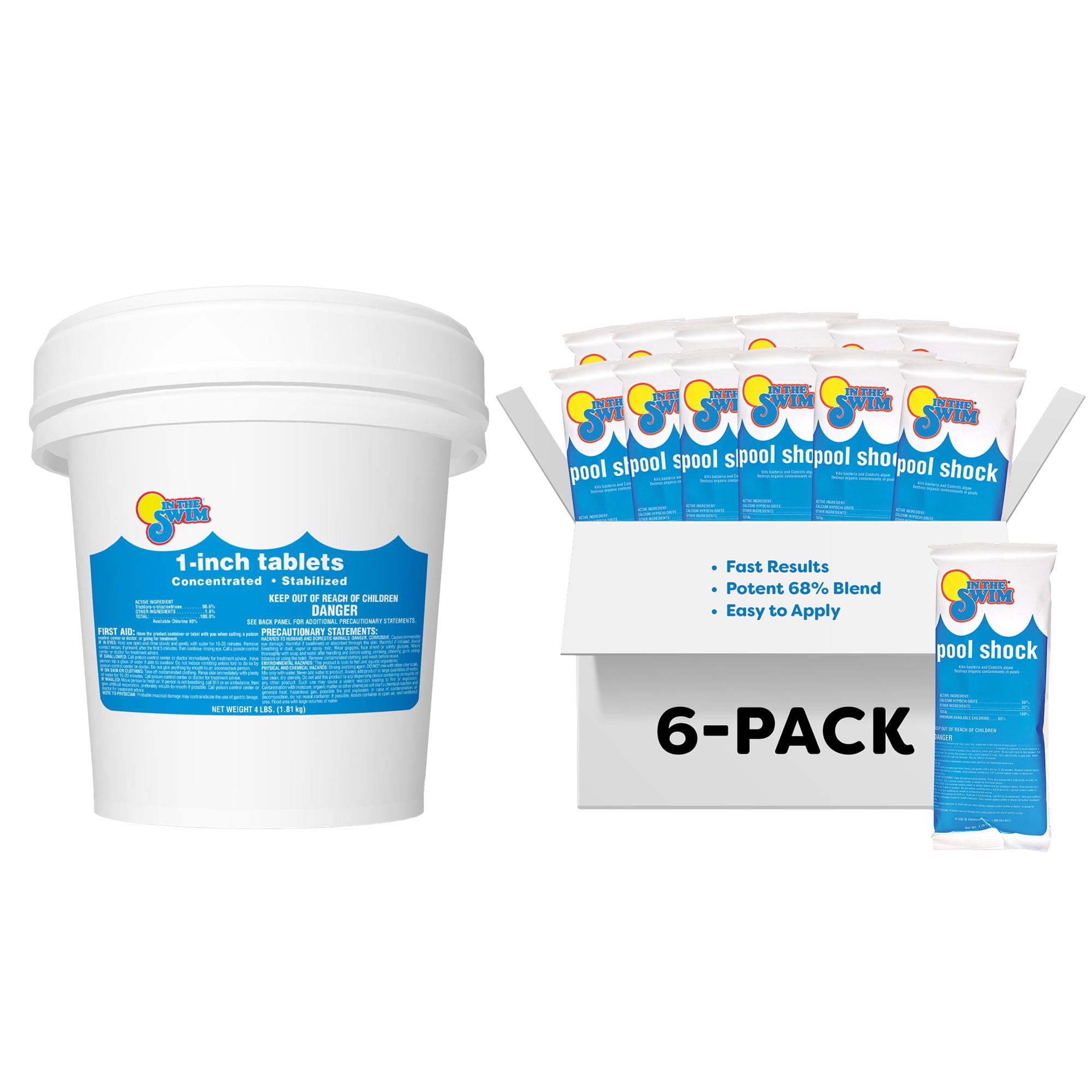 In The Swim 1" Chlorine Tablets and Cal-Hypo Shock - Small Bundle
