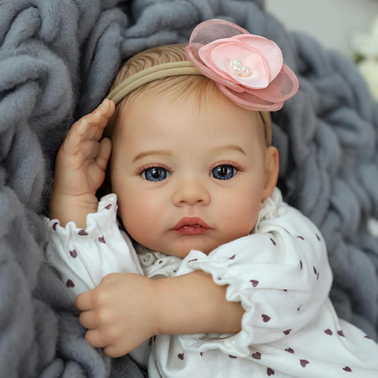Bambole Reborn Femmina 22 pollici 55cm Bambole Reborn Silicone Morbido Vita Reale Realistico Fatto a Mano Reborn Bambole Originali Toddler Baby Doll Regali per ragazzi e ragazze