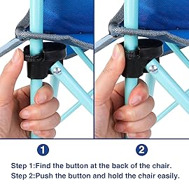 KABOER Kids Outdoor Folding Lawn and Camping Chair with Cup Holder and Carrying Bag, Children\'s Camping Chairs for Outdoor Beach Travel (Shark)