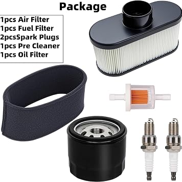 FR691V Air Filter Tune Up Kit Fits for Kawasaki FR730V FR651V FS481V FS541V FS730V FS651V FS691V FS600V Engine Parts with 49065-7007 Oil Filter and 11013-0752 Air Filter FR691V Oil Change Kit