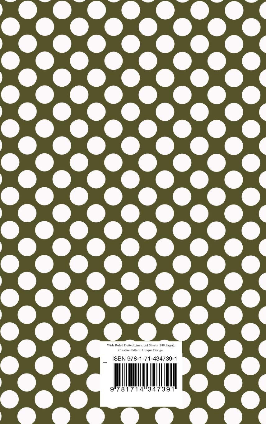 Lots Of Love Lifestyle Journal, Blank Write-in Notebook, Dotted Lines, Wide Ruled, Medium (A5) 6 x 9 In (Dump Green)