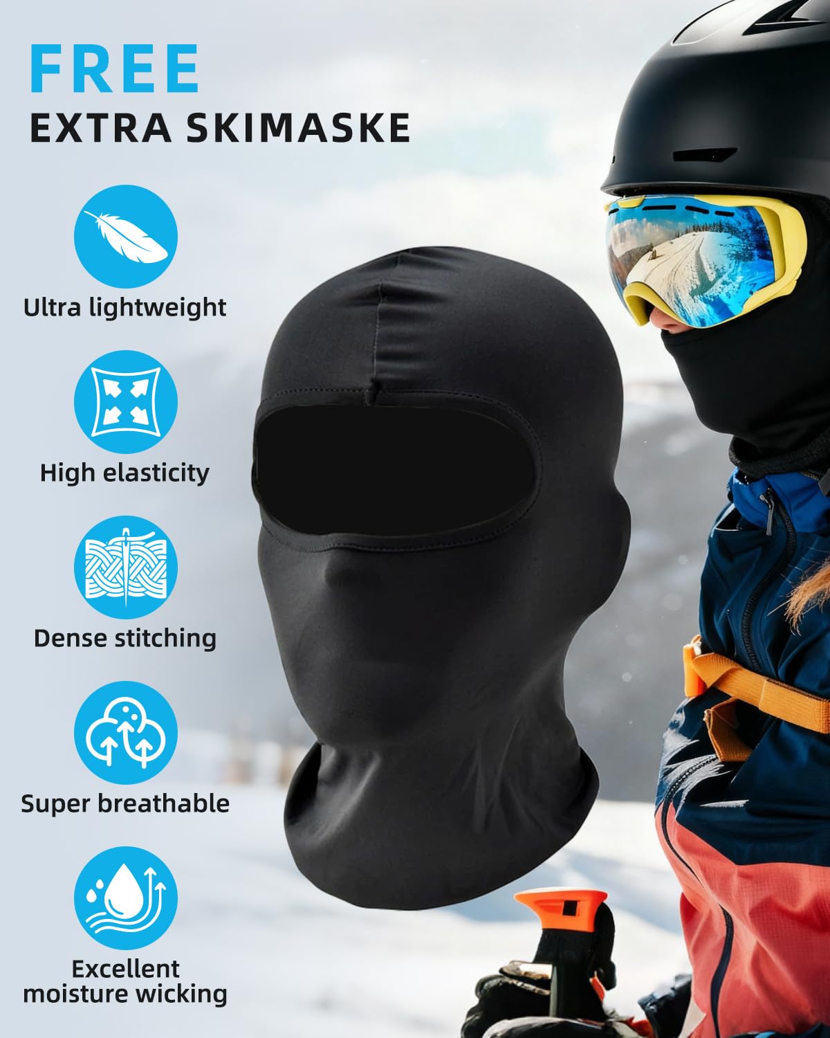 Skihelm Herren Damen Ski Helmet Ski Helm Schneesporthelm mit Belüftungsöffnungen EPS Kern für Skifahren Snowboard Schneehelm für Erwachsene Jugend