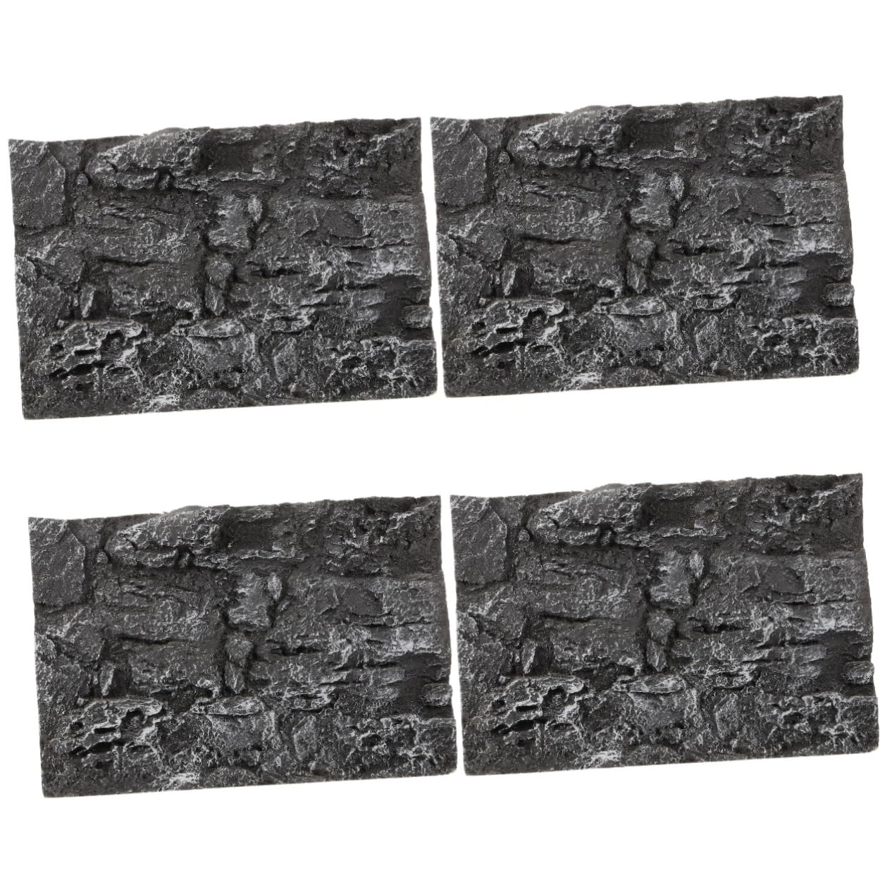 4piezas Fondo para Acuarios De Reptiles y Peces Decoración De Rocas para Tanques De Tortugas y Terrarios Diseño Natural y Ligero para Crear Paisajes Acuáticos