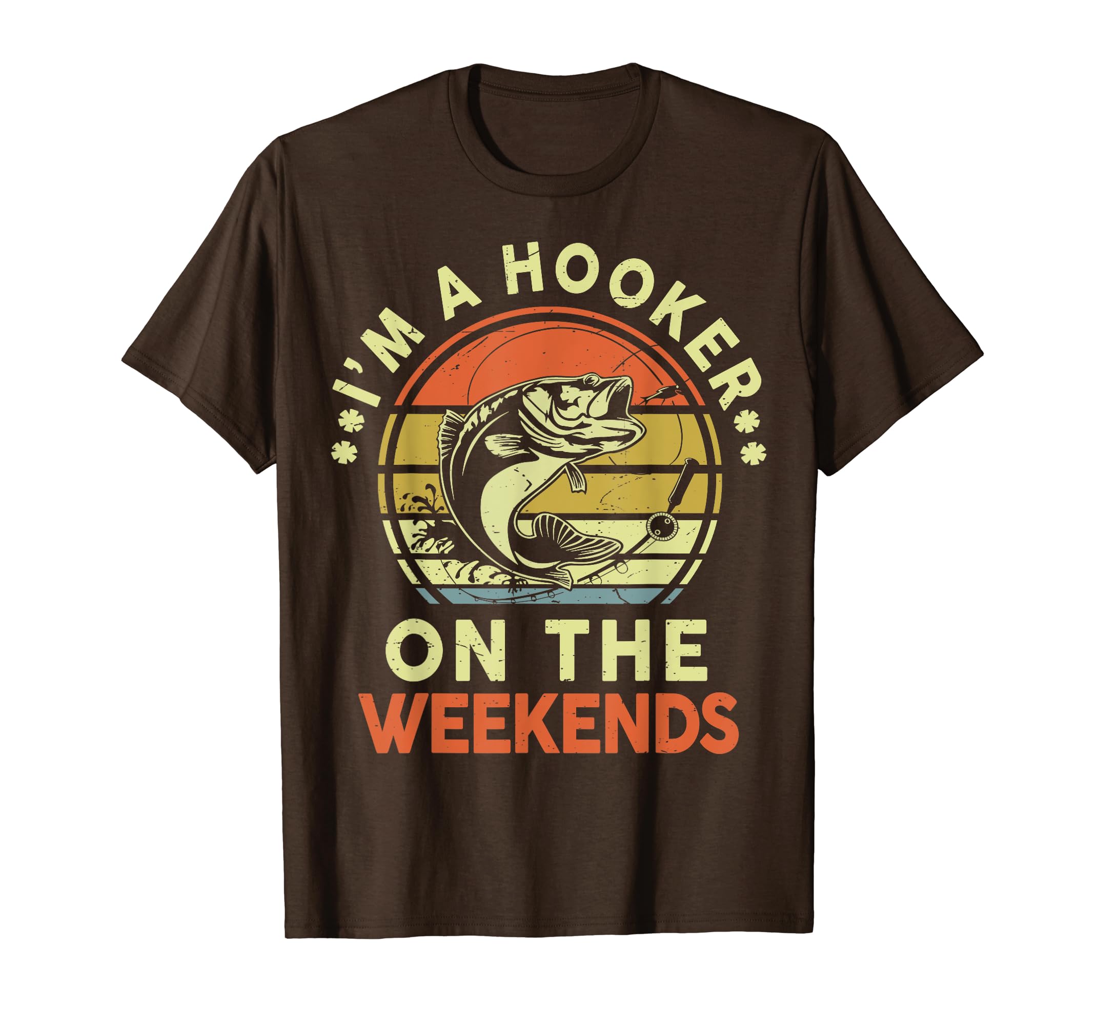 CATFunny Bass Fish Dad Hooker Weekend Adult Humor Fly Fishing T-Shirt