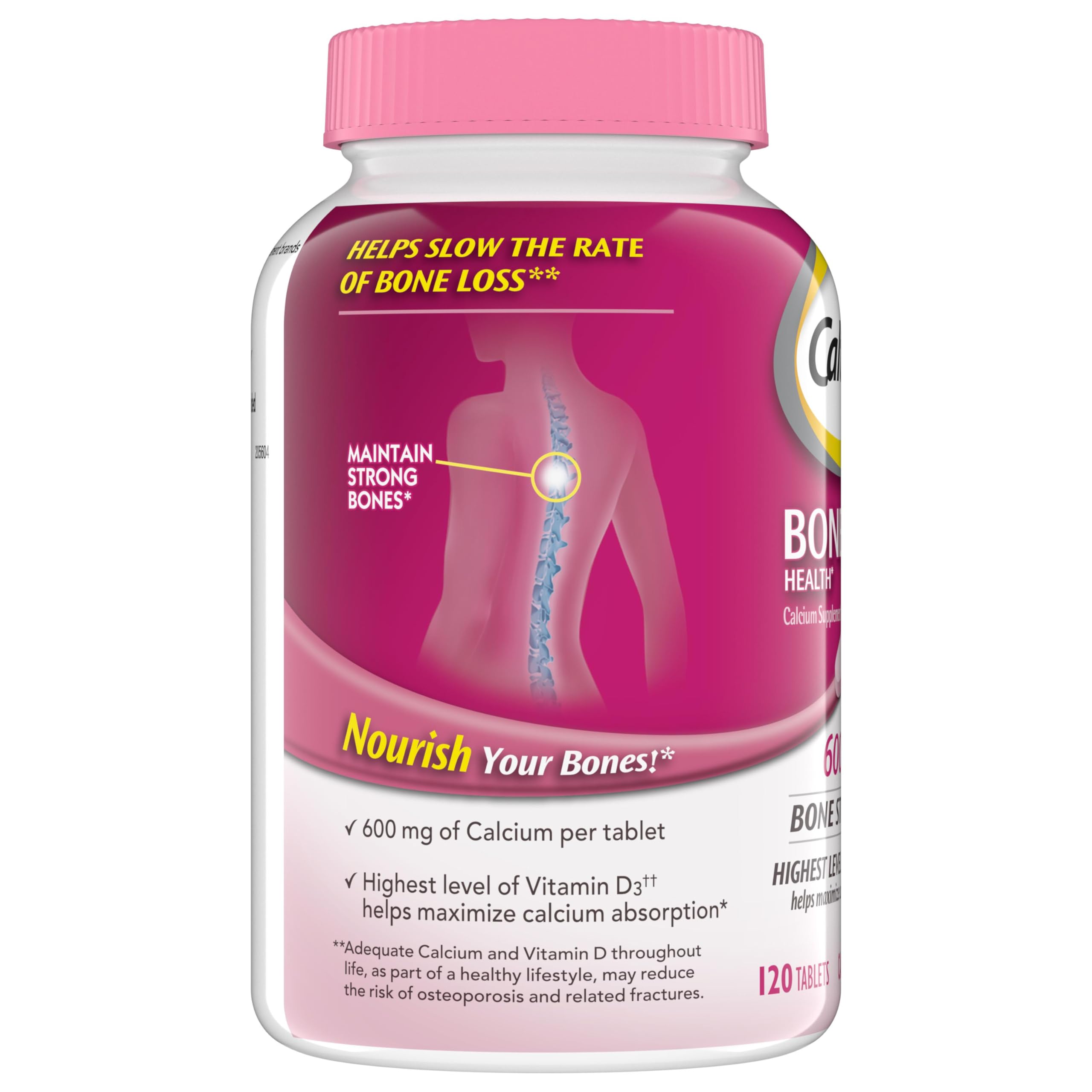 Caltrate 600 Plus D3 Vitamin D and Calcium Supplement Tablets, 120 Count — Amazon image 10