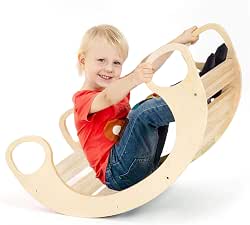 CASSAROKIDS Waldorf Wooden Rocking Play (Natural)