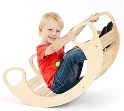CASSAROKIDS Waldorf Wooden Rocking Play (Natural)