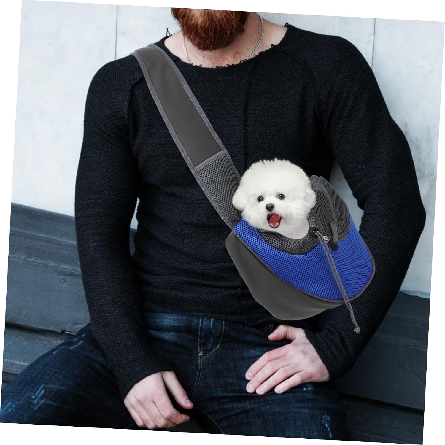 Versatile Pet Backpack for Dogs Cats Single Shoulder Handheld Mesh Small Dog Sling Carrier Pet Travel Bag